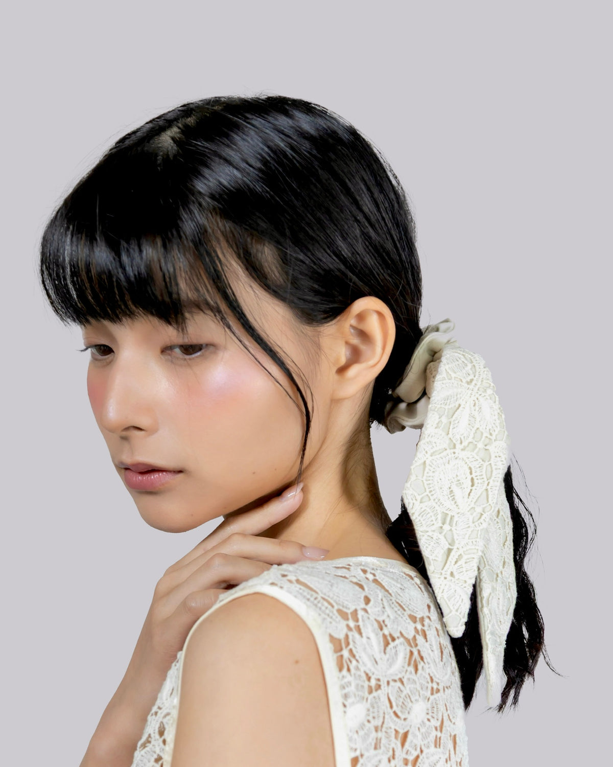 【予約販売】【2月下旬発送】Miss Classic リラックスレースシュシュ ベージュ