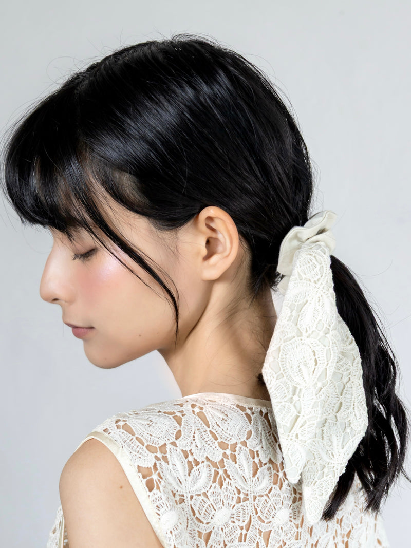 【予約販売】【2月下旬発送】Miss Classic リラックスレースシュシュ ベージュ