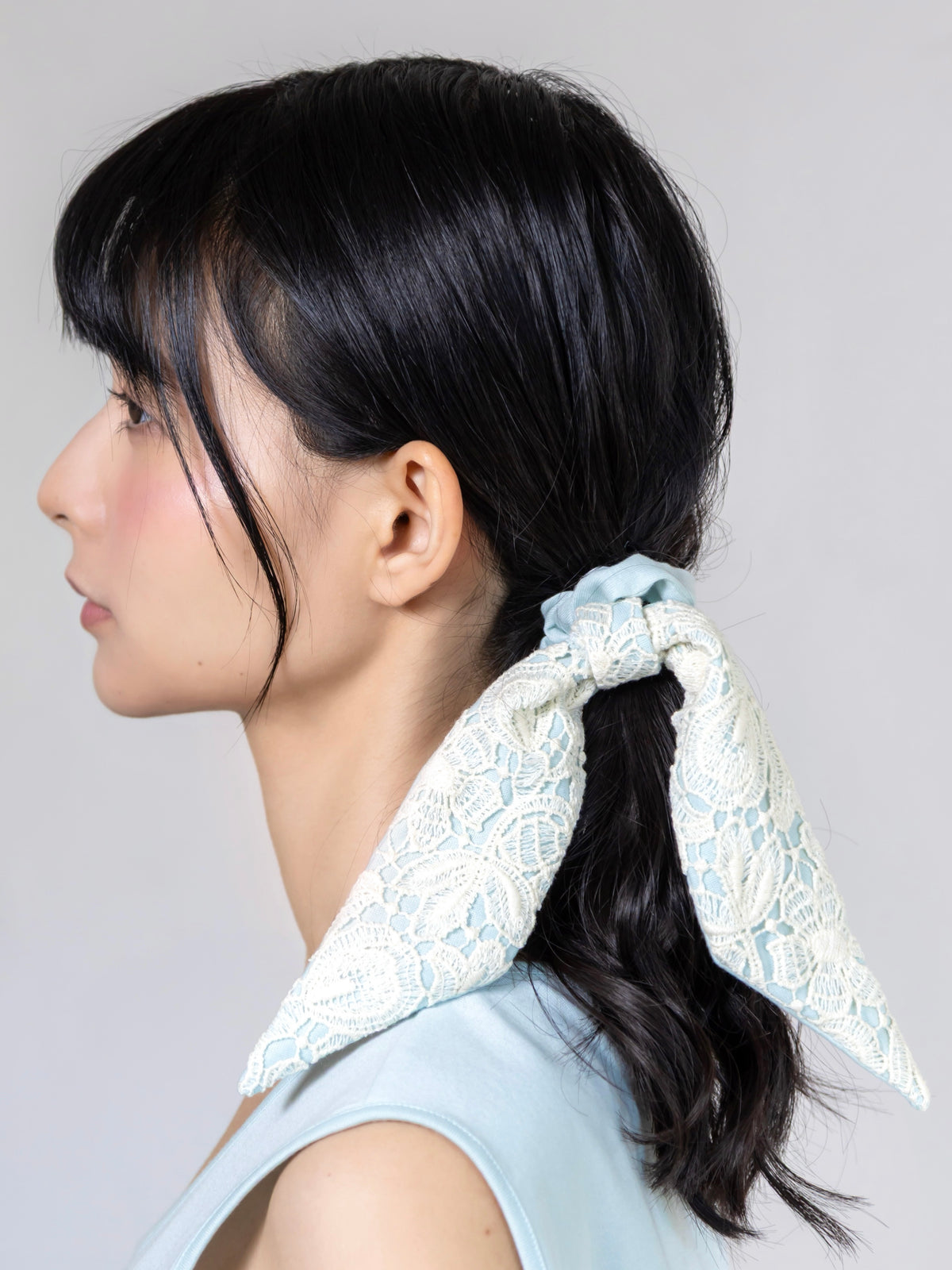 【予約販売】【2月下旬発送】Miss Classic リラックスレースシュシュ ブルー