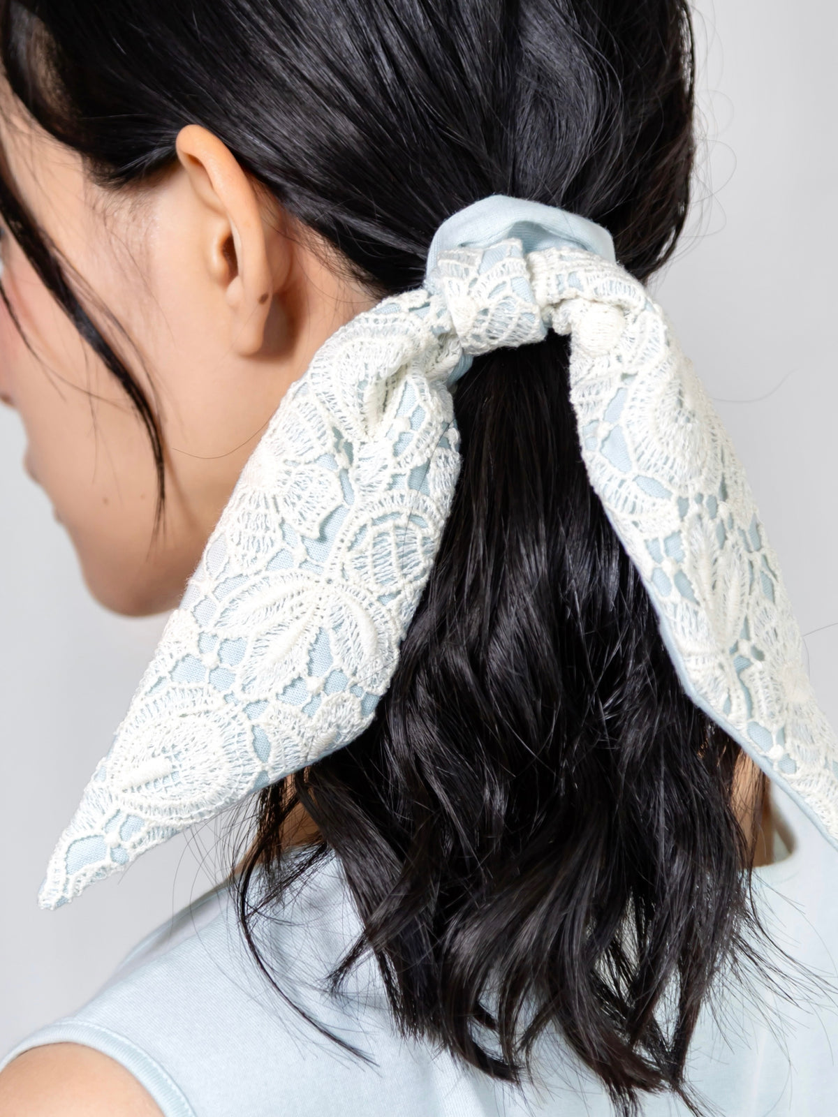 【予約販売】【2月下旬発送】Miss Classic リラックスレースシュシュ ブルー