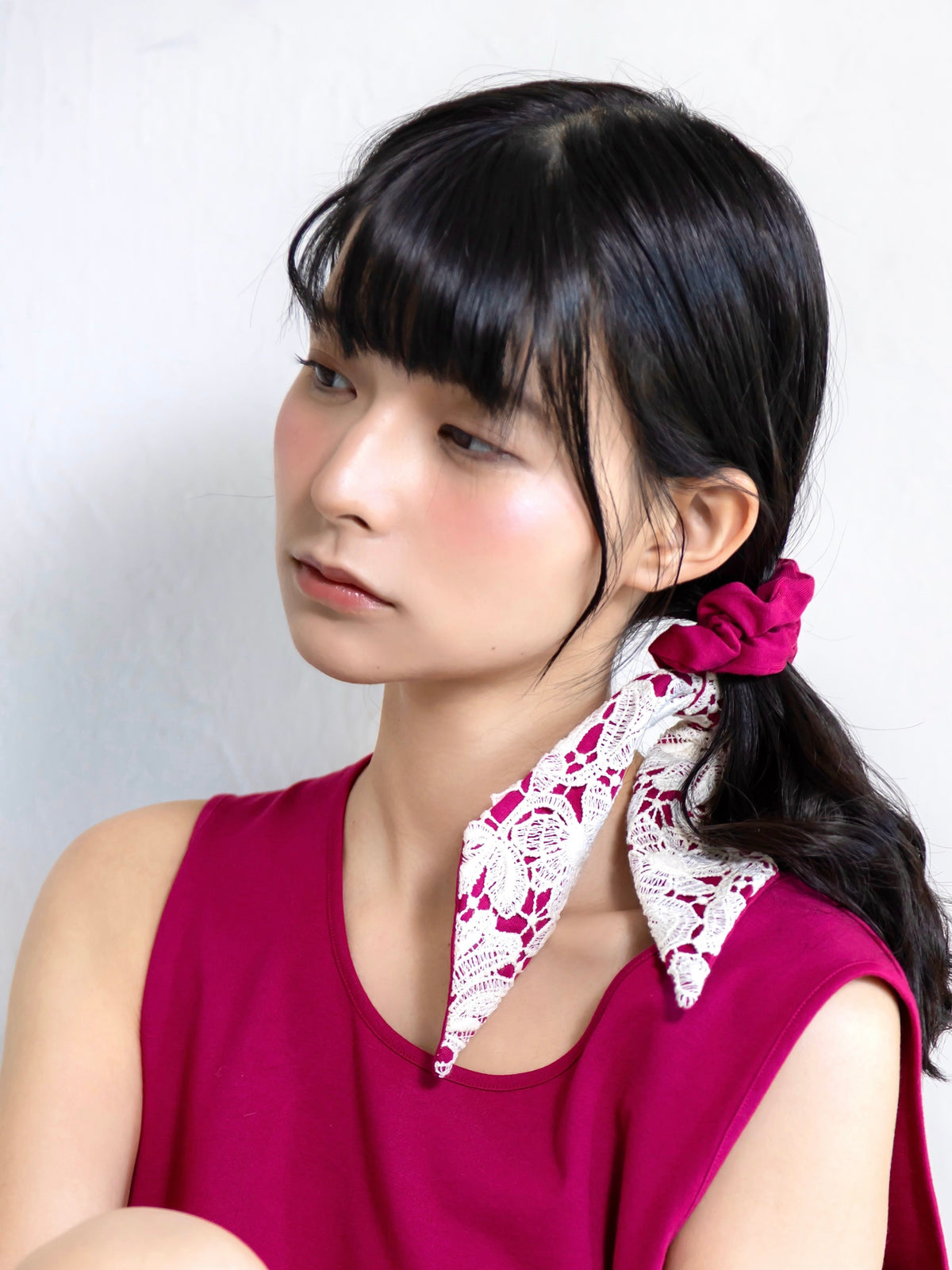 【予約販売】【2月下旬発送】Miss Classic リラックスレースシュシュ ピンク