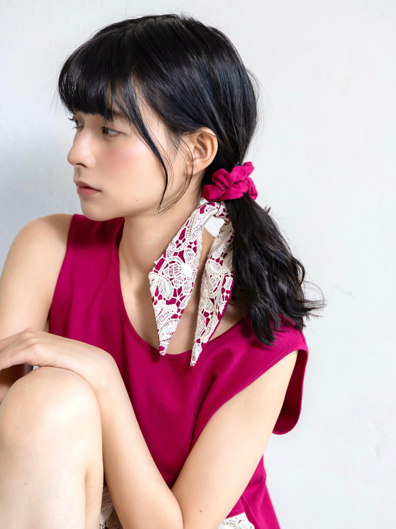 【予約販売】【2月下旬発送】Miss Classic リラックスレースシュシュ ピンク